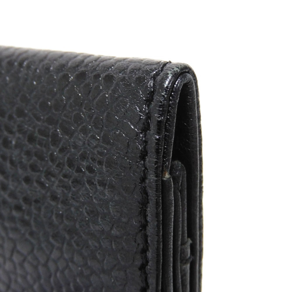 CHANEL Coin case Caviar skin black Big Coco Compact flap wallet