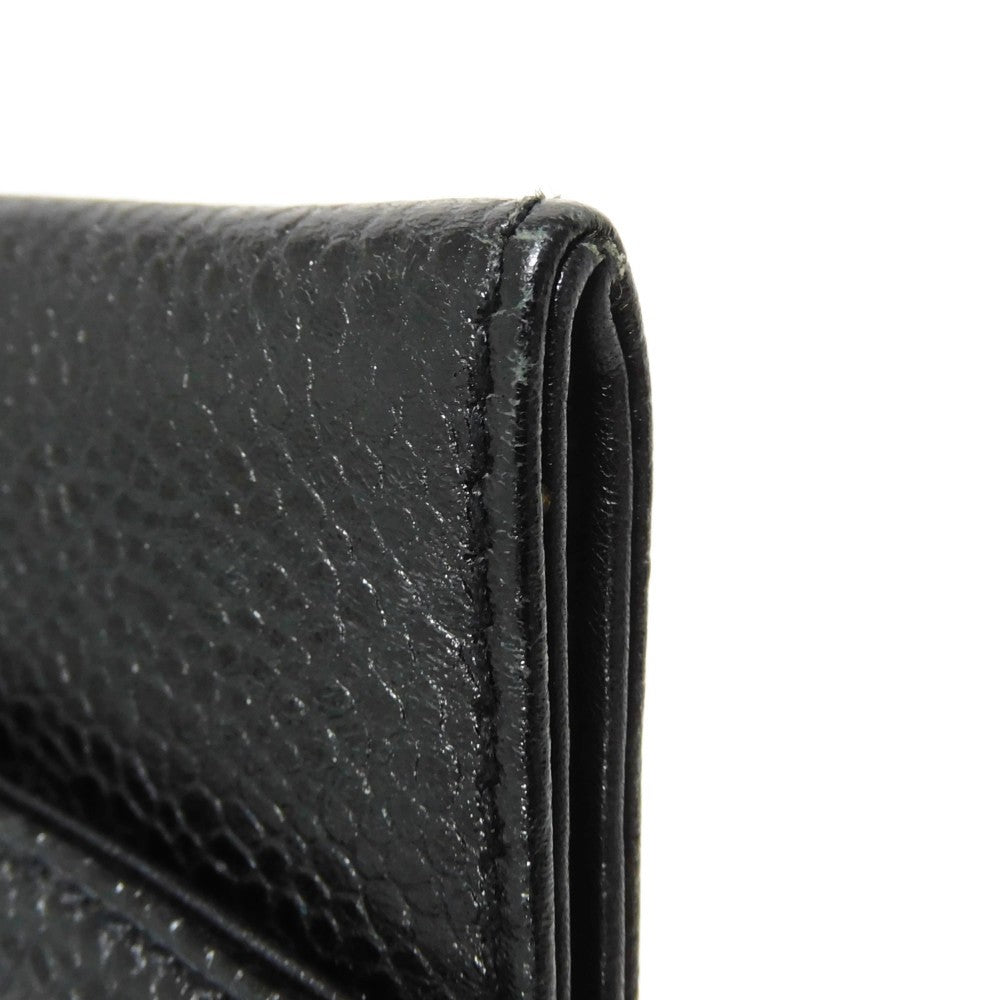 CHANEL Coin case Caviar skin black Big Coco Compact flap wallet