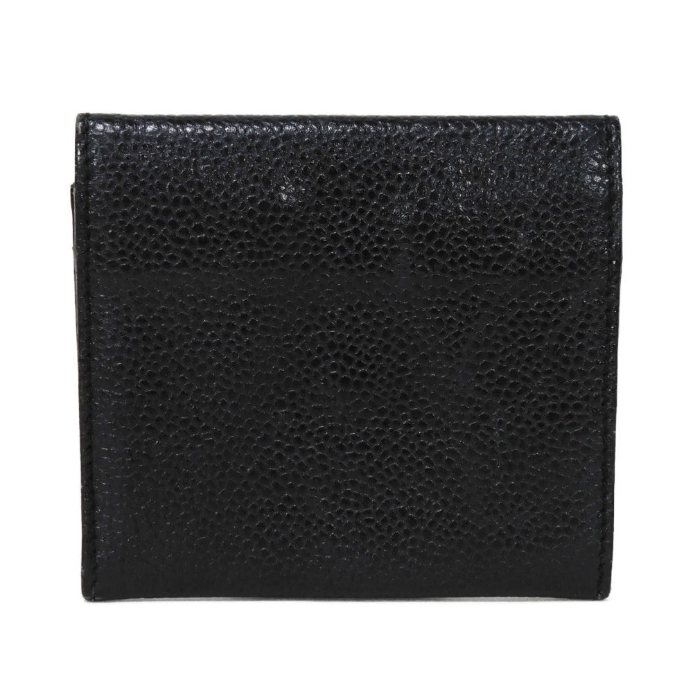 CHANEL Coin case Caviar skin black Big Coco Compact flap wallet