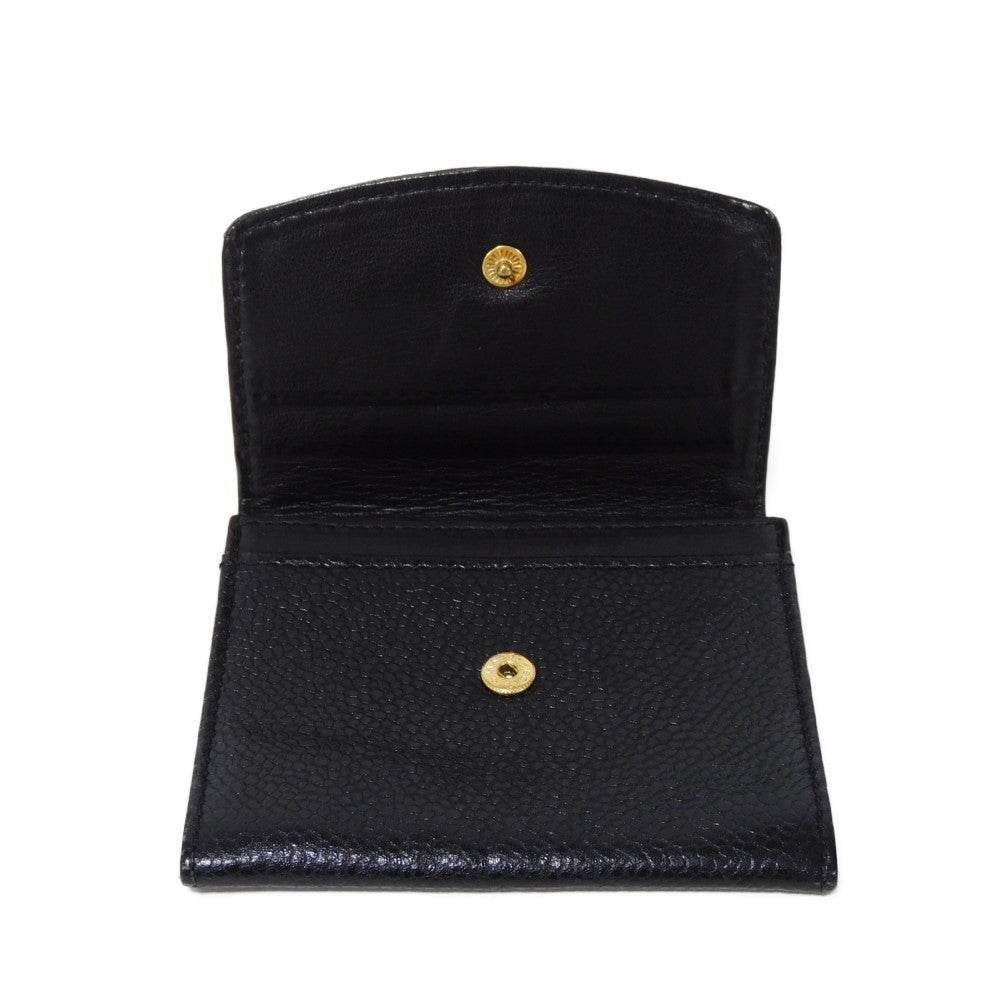 CHANEL Coin case Caviar skin black Big Coco Compact flap wallet