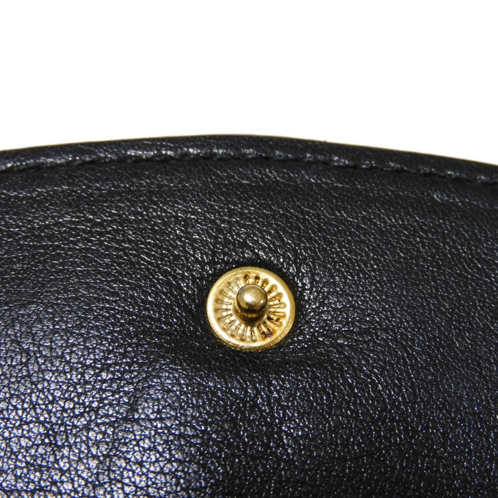 CHANEL Coin case Caviar skin black Big Coco Compact flap wallet