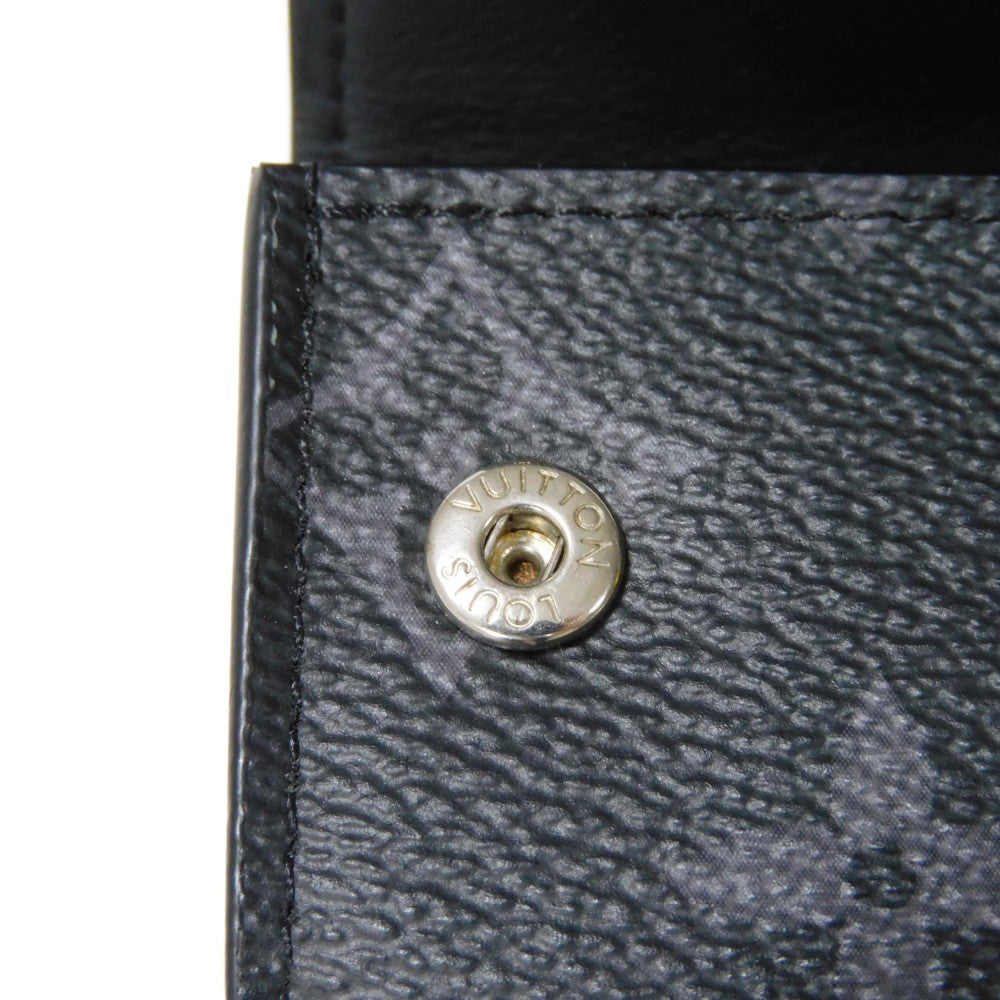 LOUIS VUITTON Tri-fold wallet M45417 Monogram Eclipse Reverse Canvas x Smooth Leather Noir Monogram Eclipse Reverse Discovery compact wallet