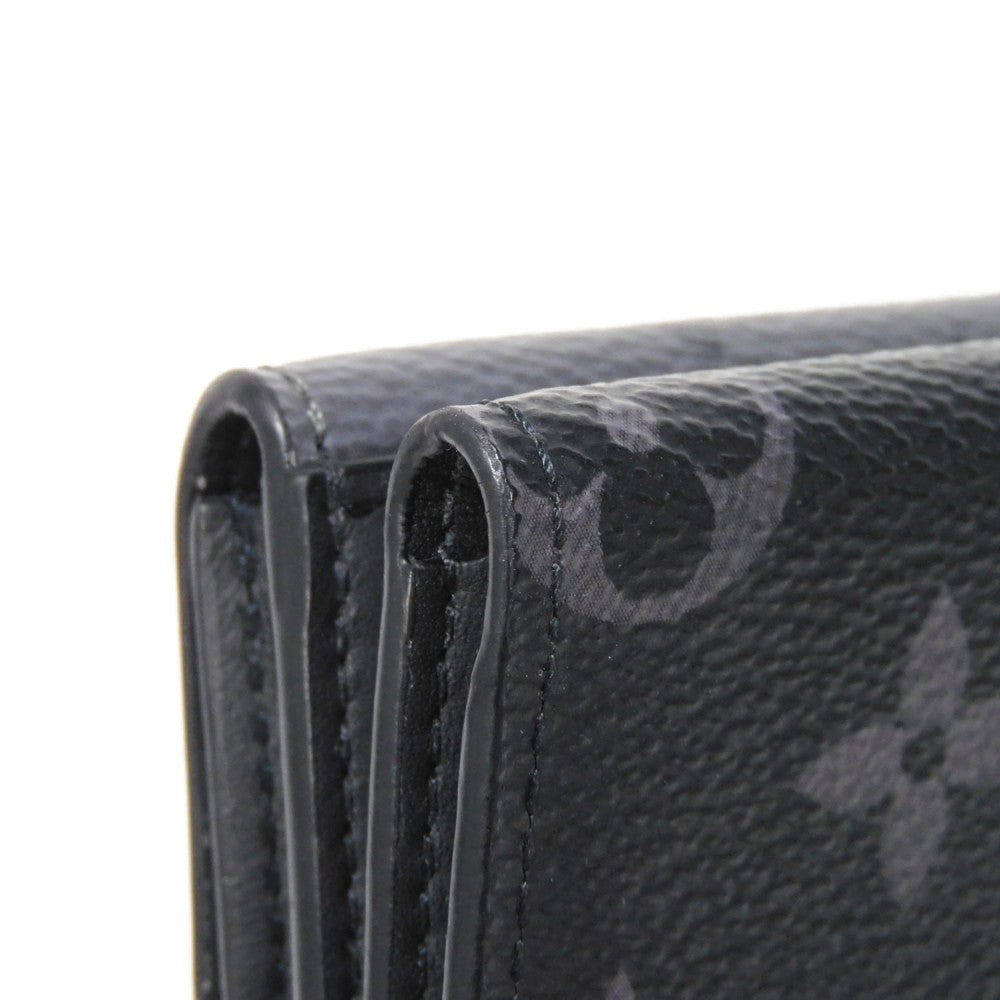 LOUIS VUITTON Tri-fold wallet M45417 Monogram Eclipse Reverse Canvas x Smooth Leather Noir Monogram Eclipse Reverse Discovery compact wallet
