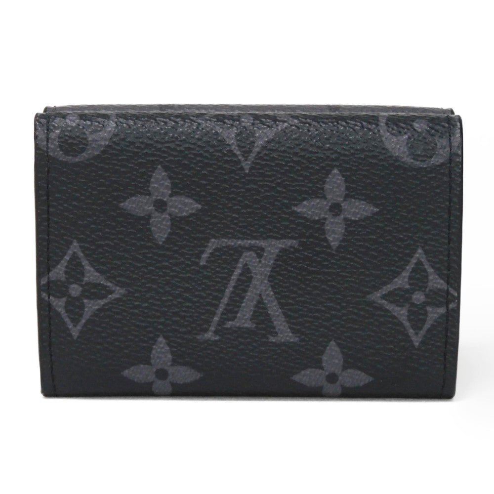 LOUIS VUITTON Tri-fold wallet M45417 Monogram Eclipse Reverse Canvas x Smooth Leather Noir Monogram Eclipse Reverse Discovery compact wallet