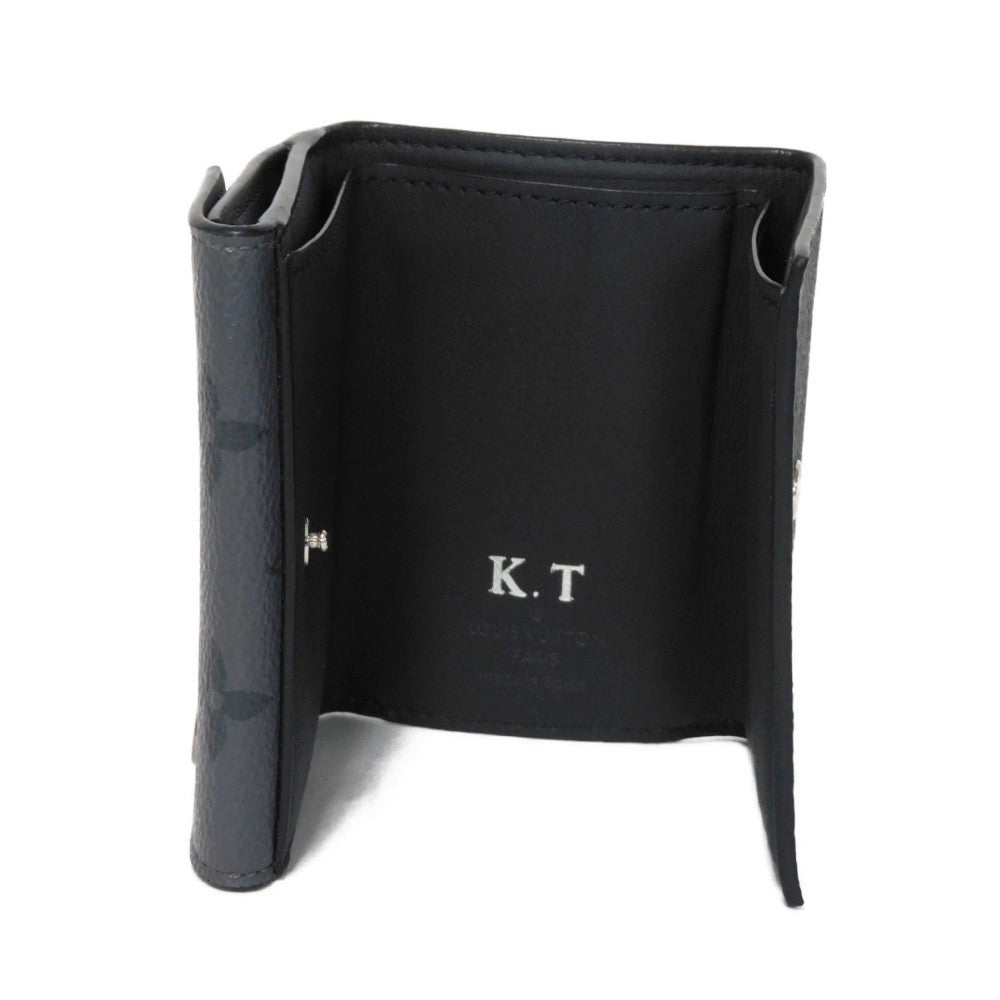 LOUIS VUITTON Tri-fold wallet M45417 Monogram Eclipse Reverse Canvas x Smooth Leather Noir Monogram Eclipse Reverse Discovery compact wallet
