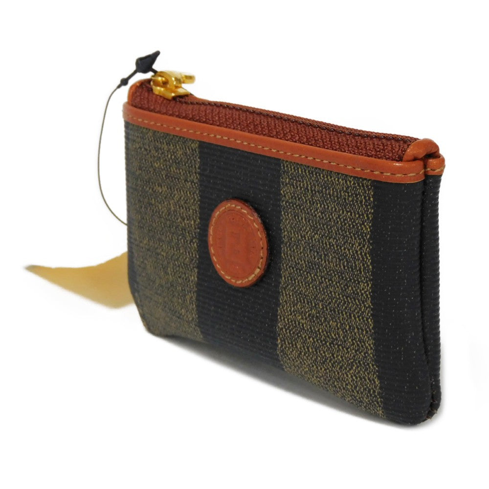 FENDI Coin case fabric Kaiqi FF logo Old Pecan Coin Purse