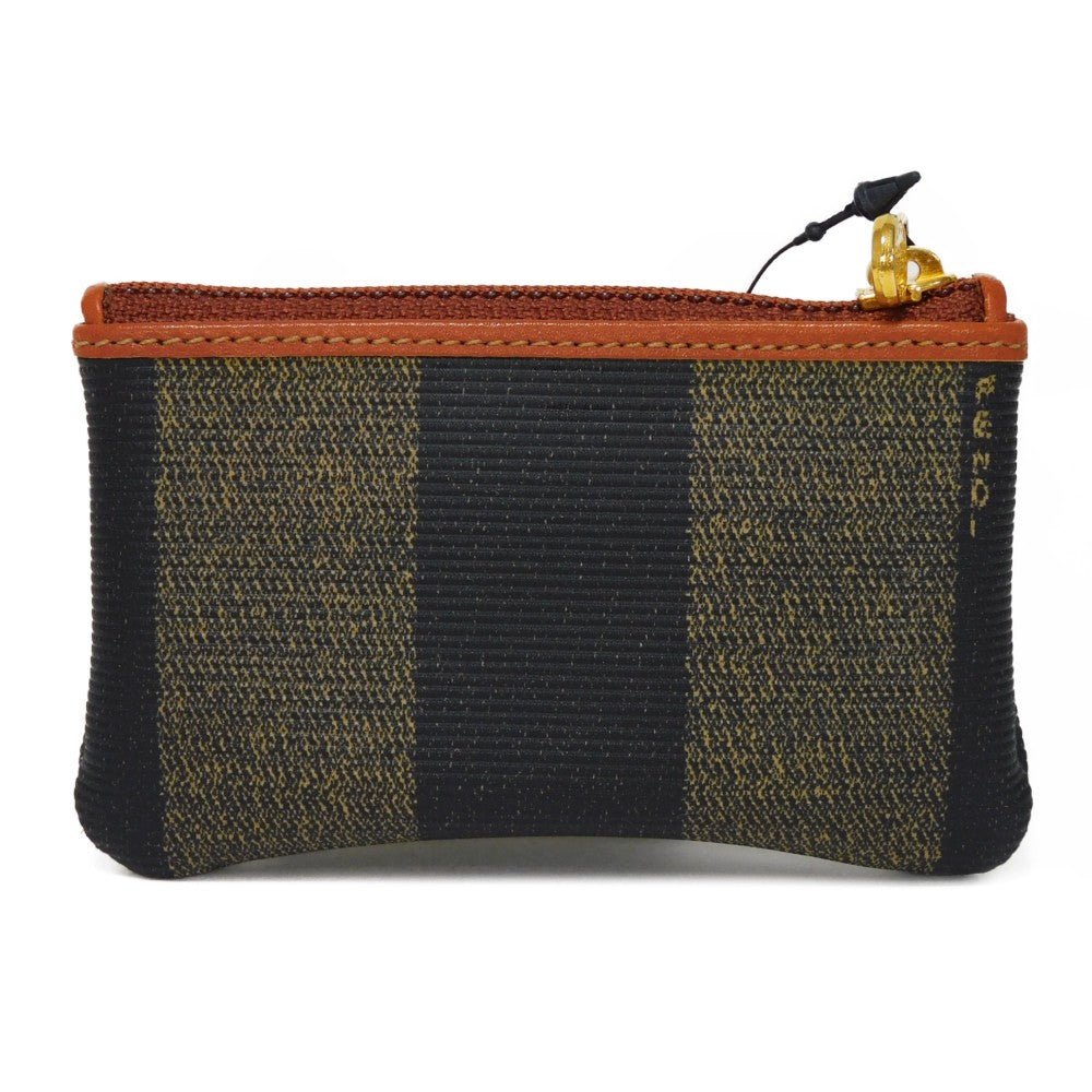 FENDI Coin case fabric Kaiqi FF logo Old Pecan Coin Purse