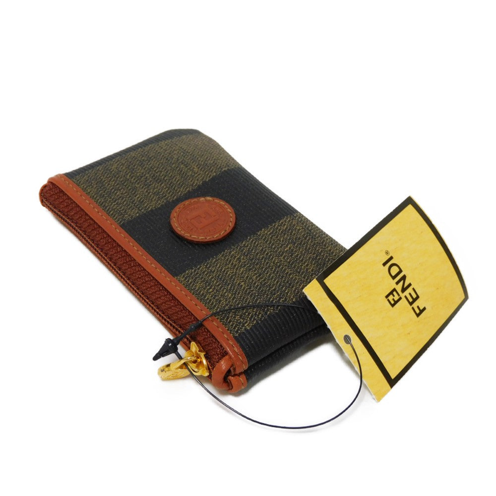 FENDI Coin case fabric Kaiqi FF logo Old Pecan Coin Purse