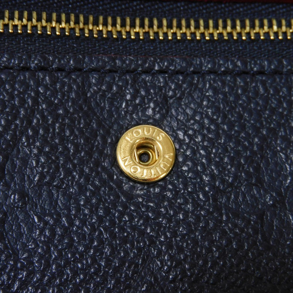 LOUIS VUITTON Long Wallet Purse M62127 Implant leather (monogram embossed) Marine Rouge Monogram Unplant Portefeuille Ponneuf