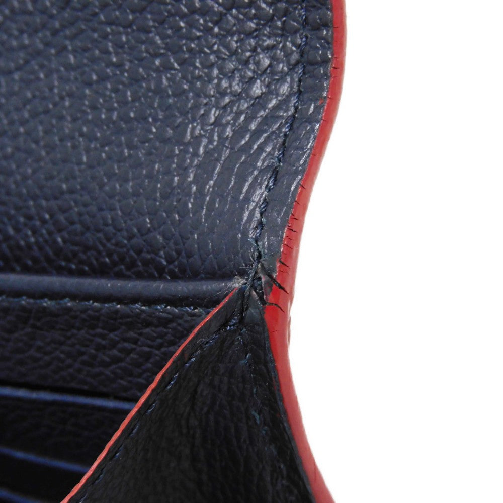 LOUIS VUITTON Long Wallet Purse M62127 Implant leather (monogram embossed) Marine Rouge Monogram Unplant Portefeuille Ponneuf