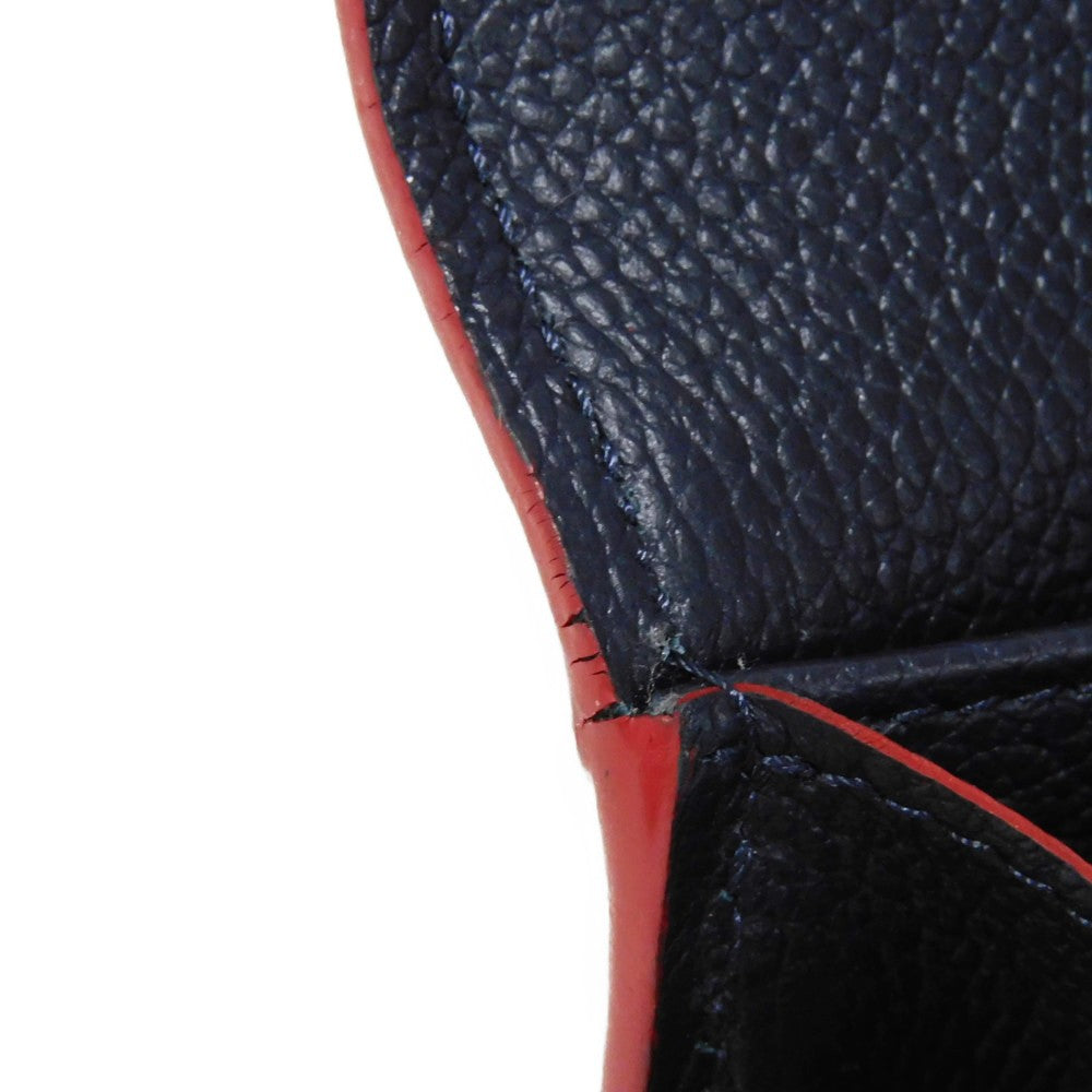 LOUIS VUITTON Long Wallet Purse M62127 Implant leather (monogram embossed) Marine Rouge Monogram Unplant Portefeuille Ponneuf