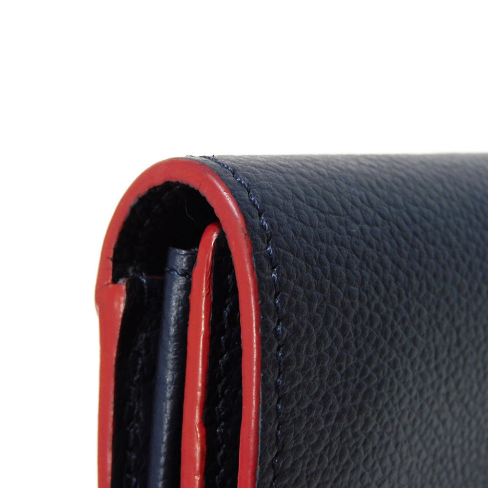 LOUIS VUITTON Long Wallet Purse M62127 Implant leather (monogram embossed) Marine Rouge Monogram Unplant Portefeuille Ponneuf
