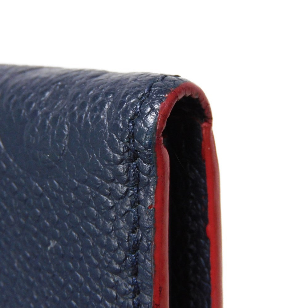 LOUIS VUITTON Long Wallet Purse M62127 Implant leather (monogram embossed) Marine Rouge Monogram Unplant Portefeuille Ponneuf