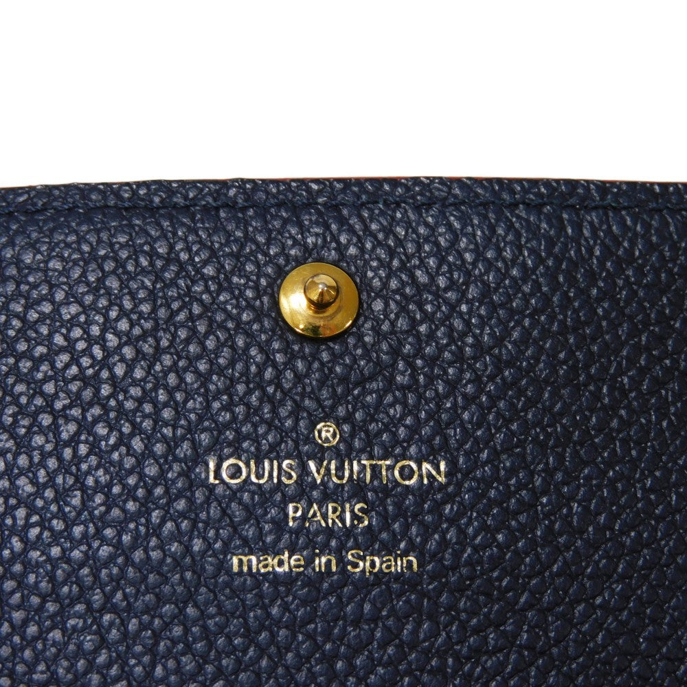 LOUIS VUITTON Long Wallet Purse M62127 Implant leather (monogram embossed) Marine Rouge Monogram Unplant Portefeuille Ponneuf