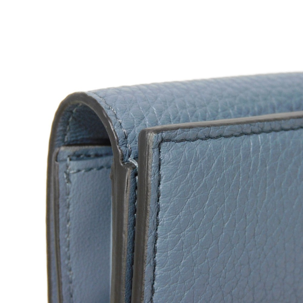 FENDI Long Wallet Purse 8M0437 A91B F09VN Calf leather (embossed) blue Celeria Peekaboo Continental Wallet