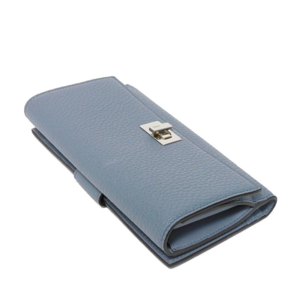 FENDI Long Wallet Purse 8M0437 A91B F09VN Calf leather (embossed) blue Celeria Peekaboo Continental Wallet
