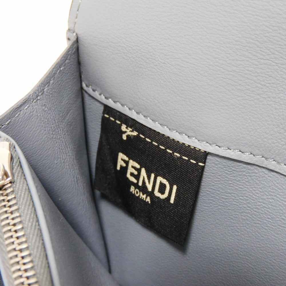 FENDI Long Wallet Purse 8M0437 A91B F09VN Calf leather (embossed) blue Celeria Peekaboo Continental Wallet