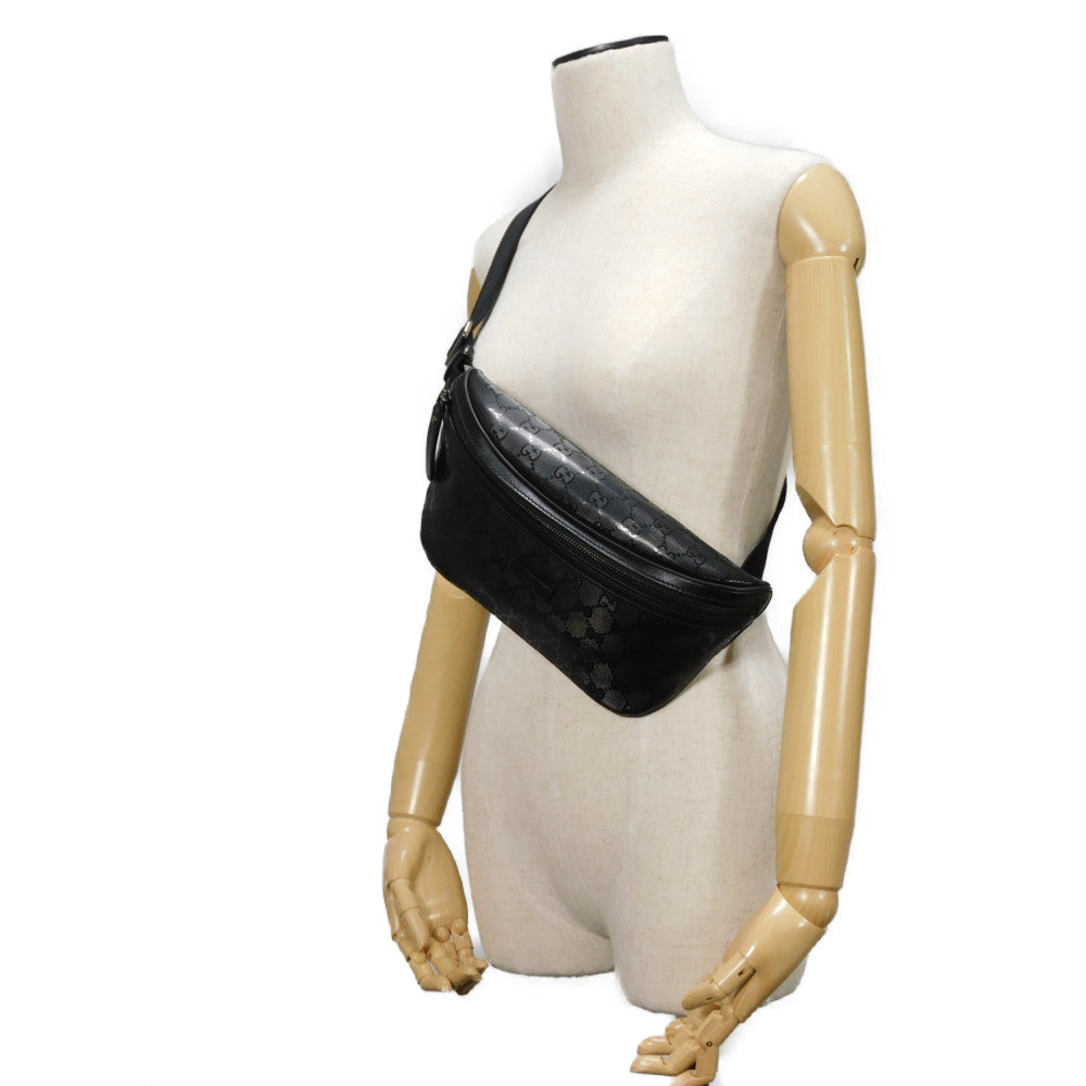 GUCCI Sling bag 233269 GG Imprime Canvas (PVC coating) black Logo embossing GG imprime belt bag