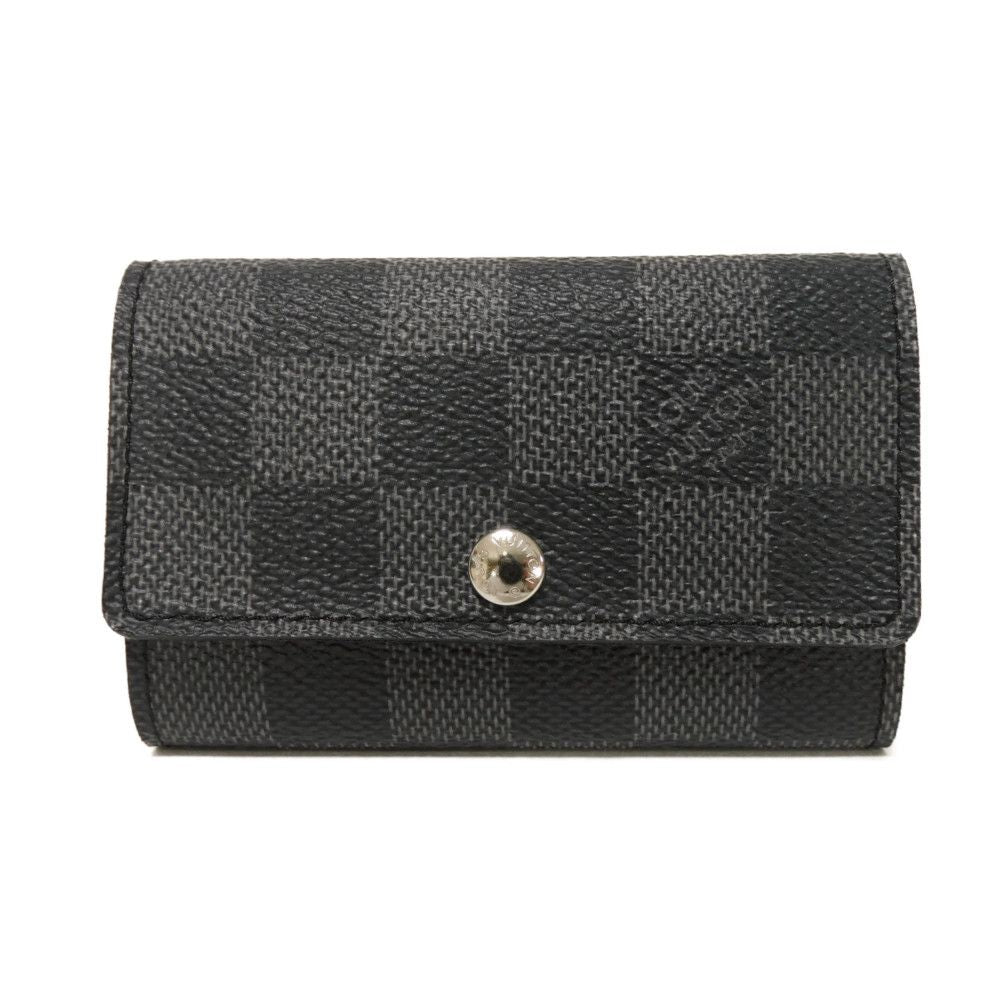 LOUIS VUITTON Key case Key holder N62662 leather Noir Damier Graphite Multicles 6