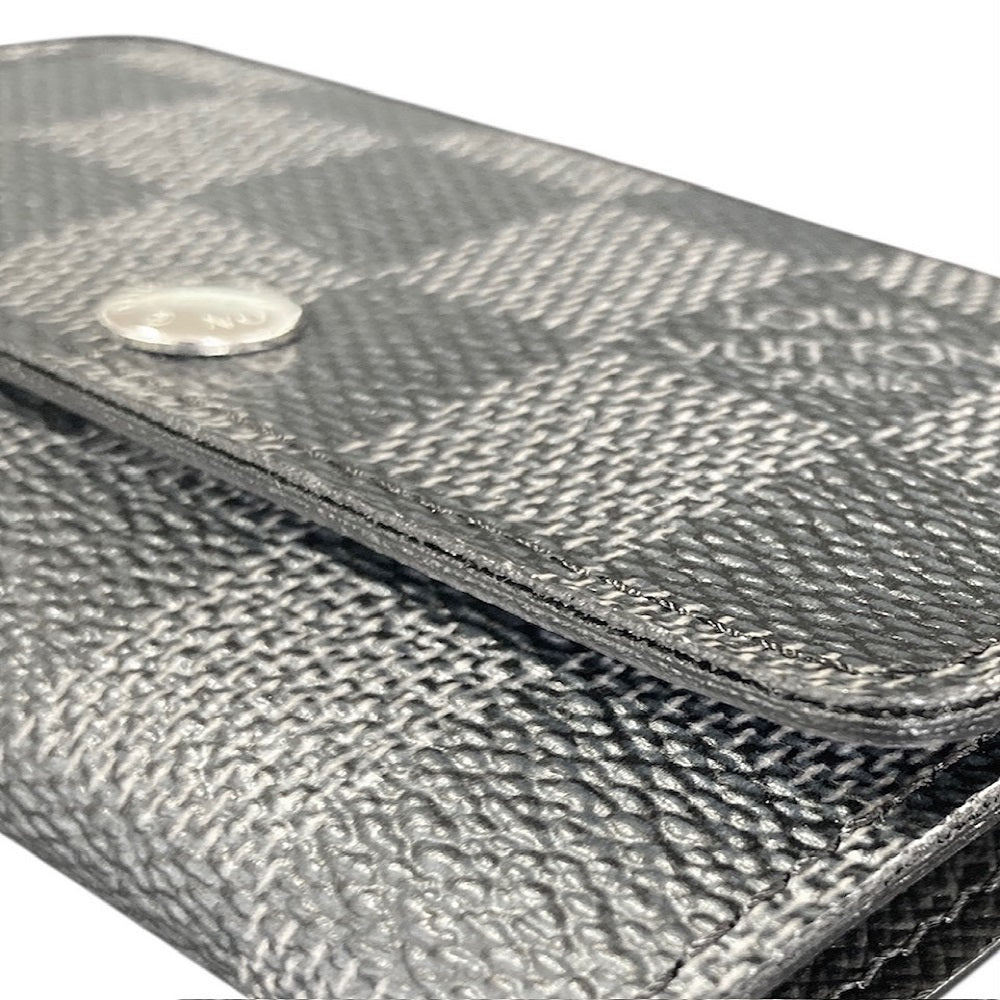 LOUIS VUITTON Key case Key holder N62662 leather Noir Damier Graphite Multicles 6