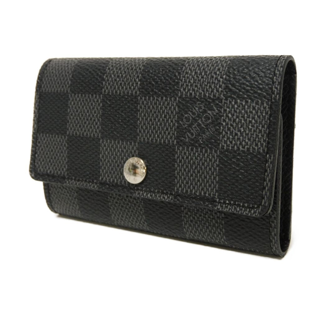 LOUIS VUITTON Key case Key holder N62662 leather Noir Damier Graphite Multicles 6