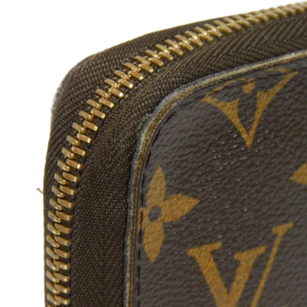 LOUIS VUITTON Long Wallet Purse M60035 Monogram canvas (bellboy print) x grain leather (embossed) Vert Monogram groom Zippy Organizer