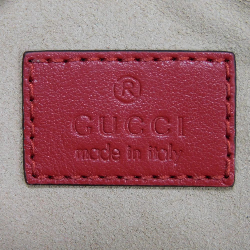 GUCCI Coin case 699517 DTDHT 6433 Calf leather Red GG Marmont Double G heart-shaped coin purse