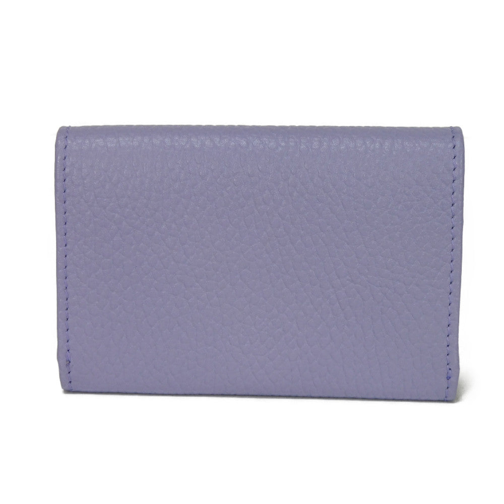 GUCCI Card Case 739525 CAO2G 5341 Textured leather lilac GG Marmont Double G Bicolor Card Holder