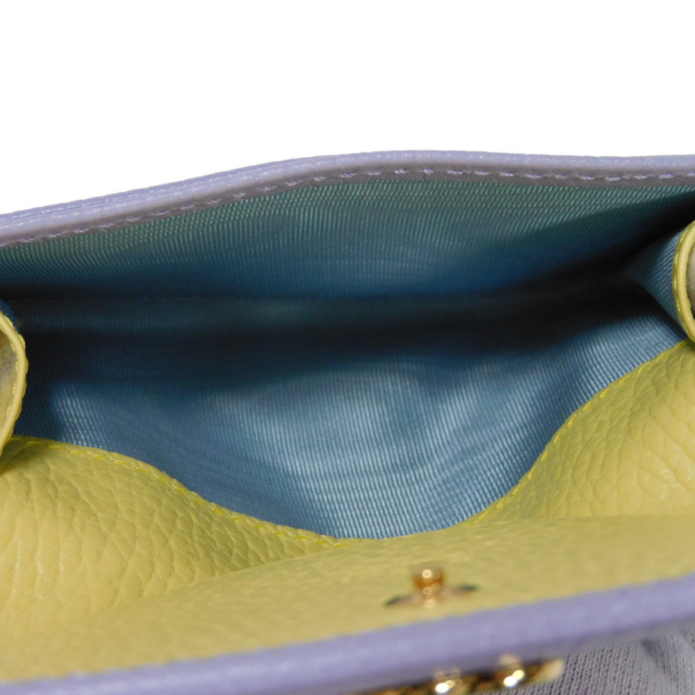 GUCCI Card Case 739525 CAO2G 5341 Textured leather lilac GG Marmont Double G Bicolor Card Holder