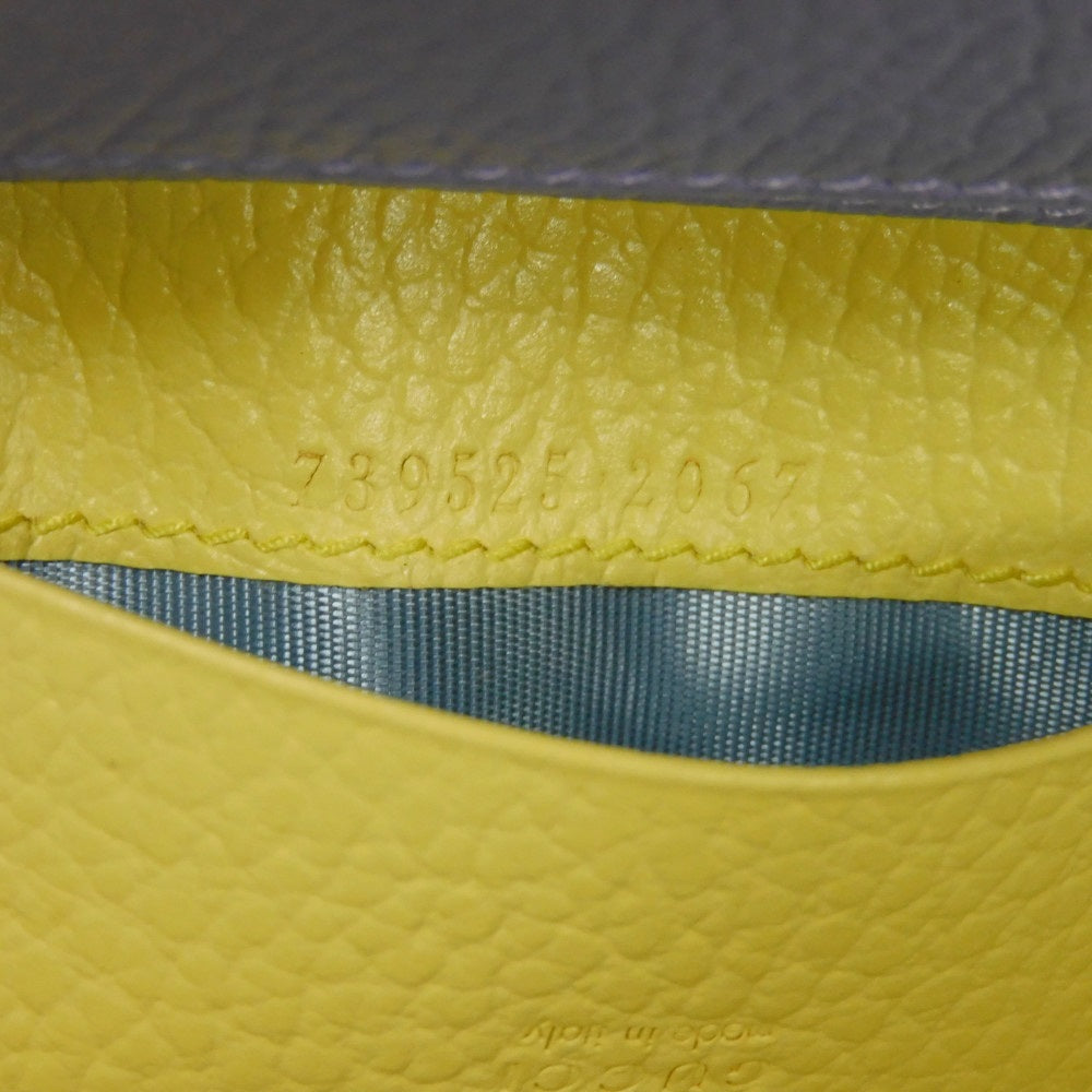 GUCCI Card Case 739525 CAO2G 5341 Textured leather lilac GG Marmont Double G Bicolor Card Holder