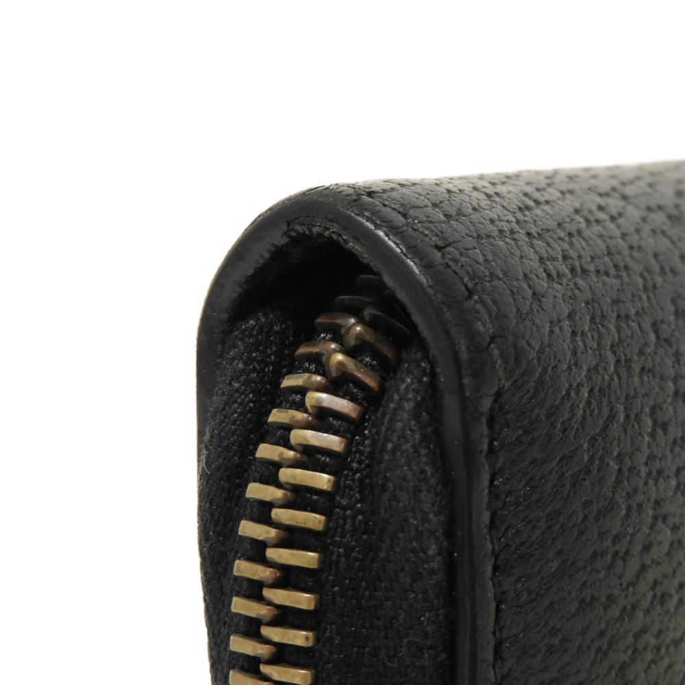 GUCCI Long Wallet Purse 435298 DJ21T 1060 Calf leather (embossed) black Logo embossing Agora Zip Around Wallet