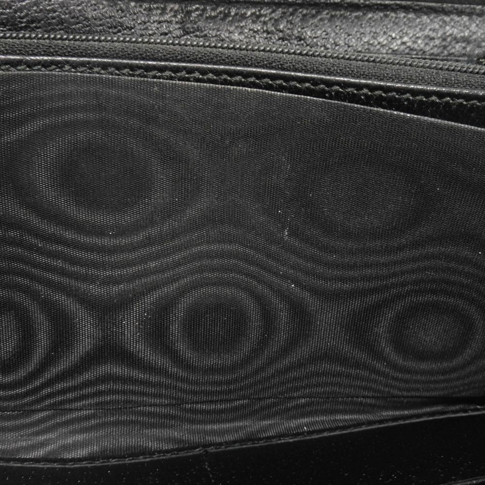 GUCCI Long Wallet Purse 435298 DJ21T 1060 Calf leather (embossed) black Logo embossing Agora Zip Around Wallet