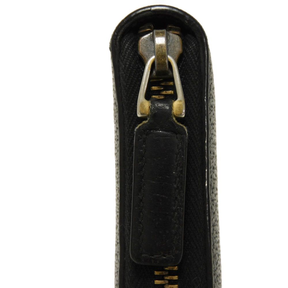 GUCCI Long Wallet Purse 435298 DJ21T 1060 Calf leather (embossed) black Logo embossing Agora Zip Around Wallet