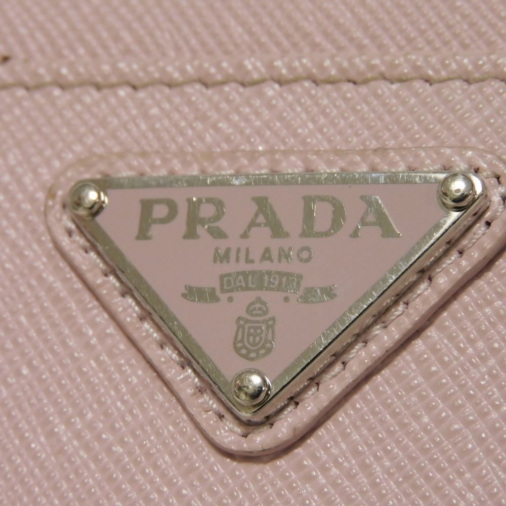 PRADA Coin case 1PP122 Safiano leather (stamped) pink Triangle logo saffiano keychain