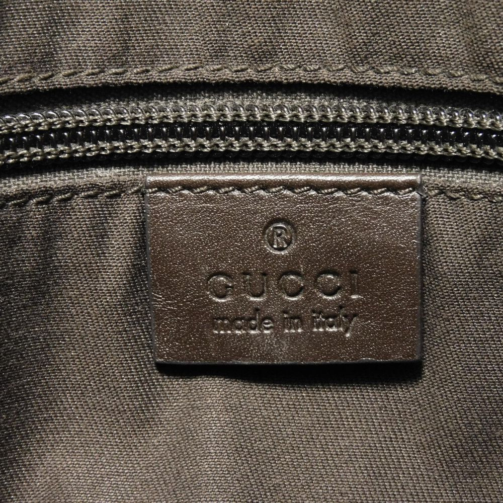 GUCCI Shoulder Bag 145857 GG canvas x calf leather beige GG canvas Perforated leather messenger bag