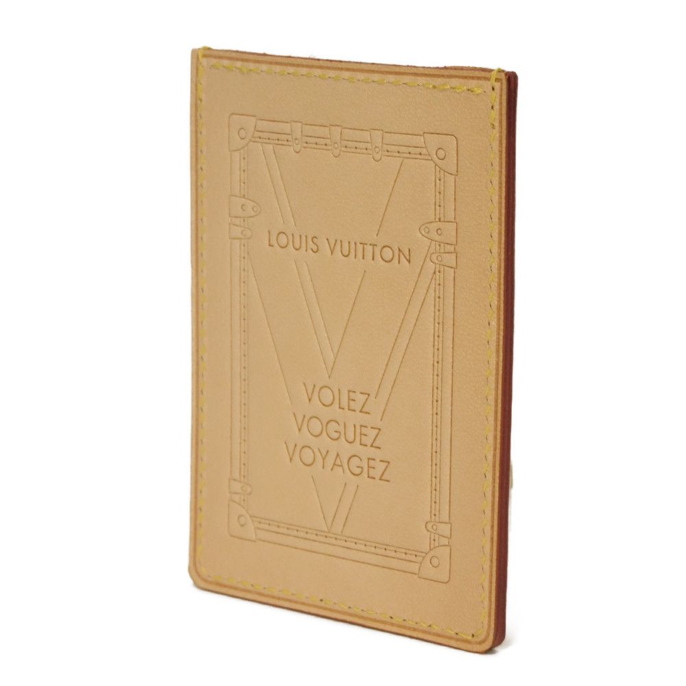 LOUIS VUITTON Card Case M62363 Natural cowhide leather natural Volez Voguez Voyagez porto cult trunk