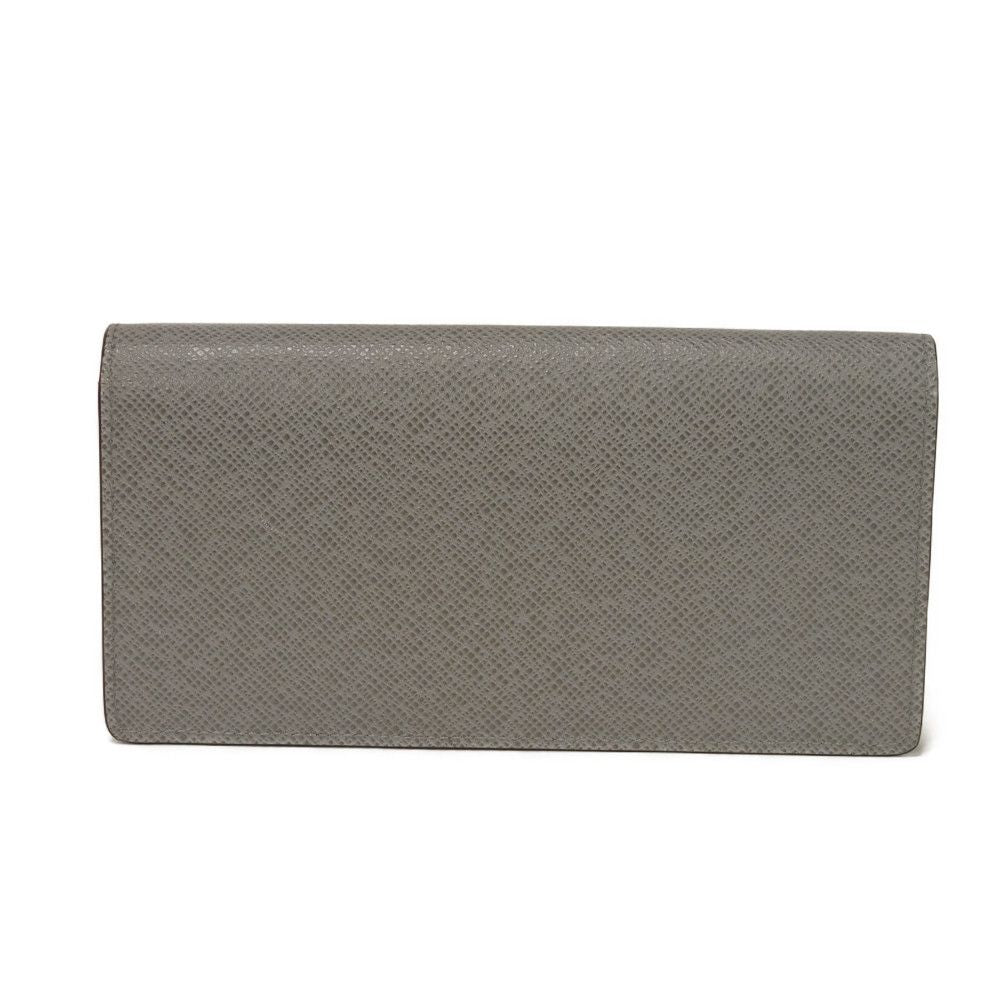 LOUIS VUITTON Long Wallet Purse M11580 Taiga Leather Gris Roche Taiga Portefeuille Blaza NM