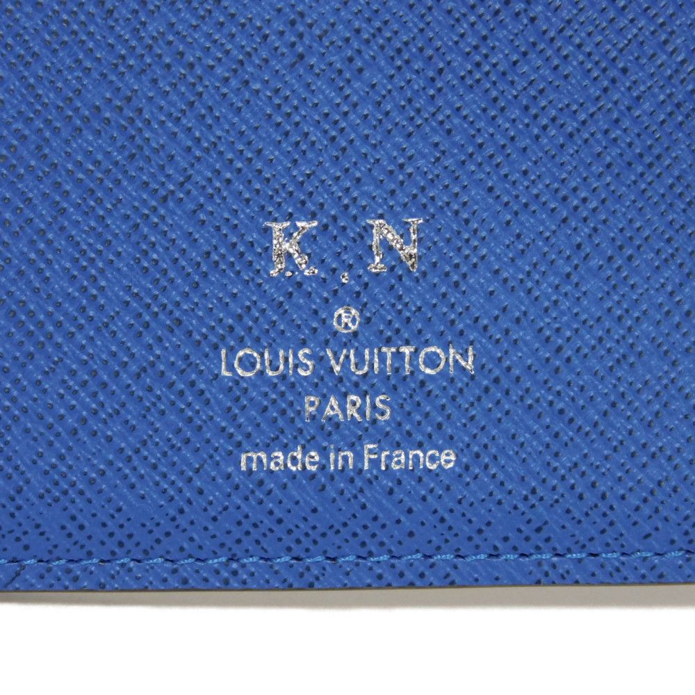 LOUIS VUITTON Long Wallet Purse M11580 Taiga Leather Gris Roche Taiga Portefeuille Blaza NM