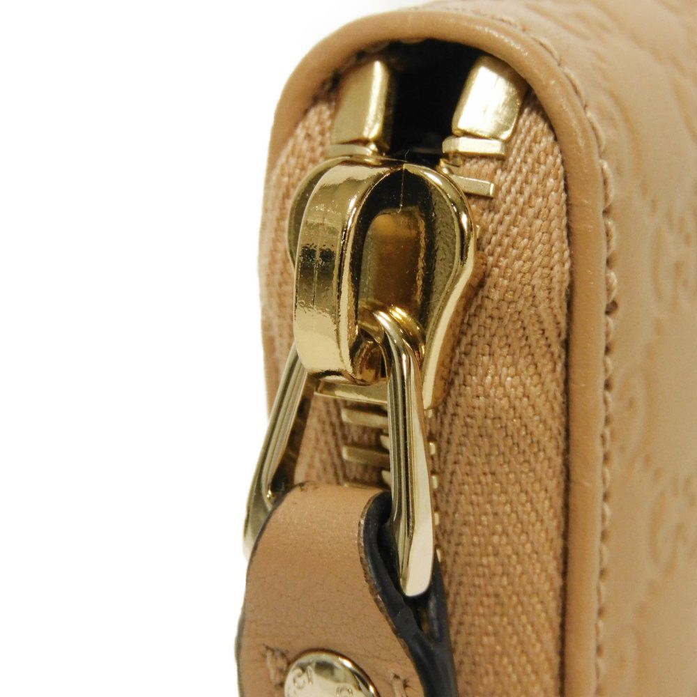 GUCCI Coin case 544249 BMJ1G 2754 Gucci Shima Leather (GG stamped) beige Micro GG Shima Guccissima coin purse