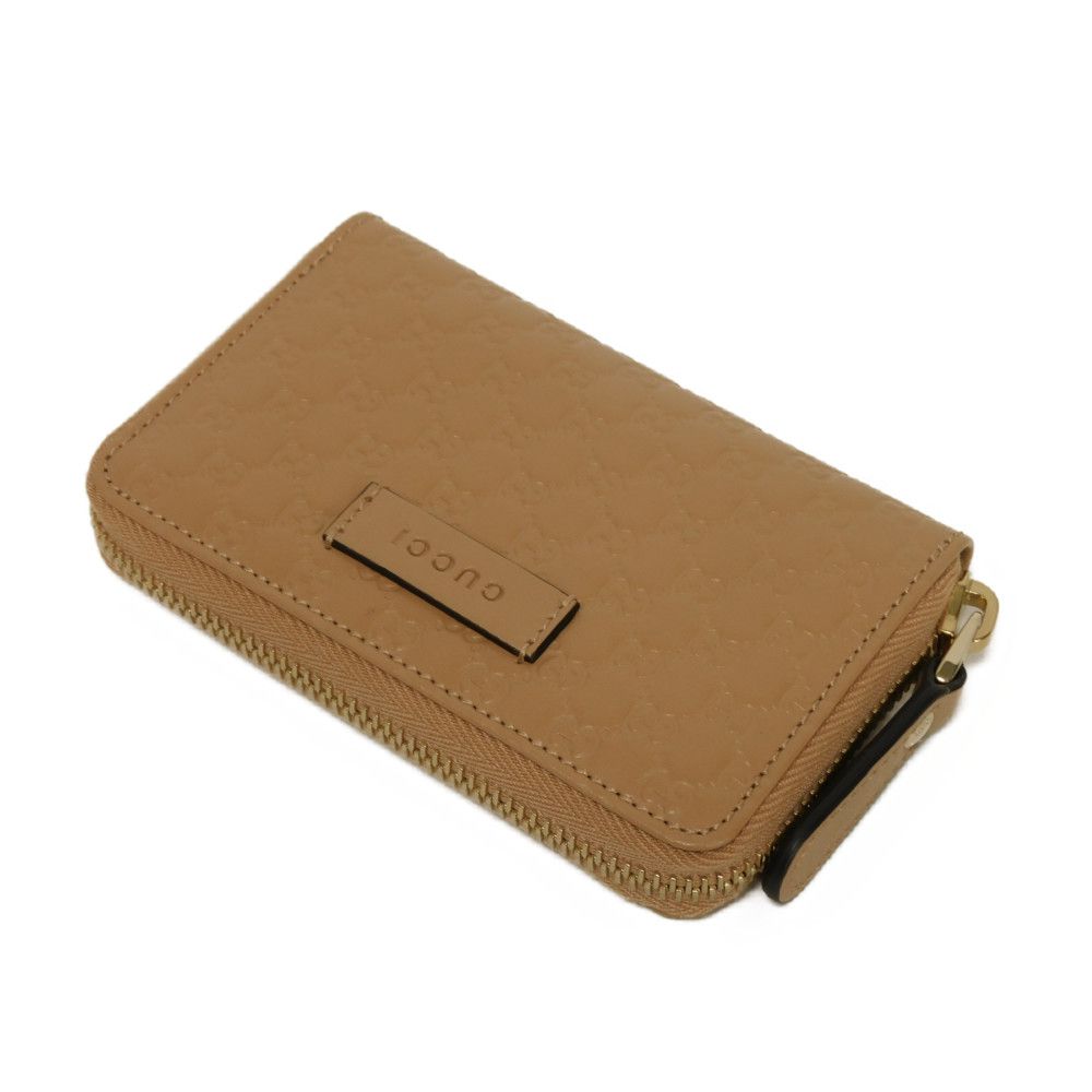 GUCCI Coin case 544249 BMJ1G 2754 Gucci Shima Leather (GG stamped) beige Micro GG Shima Guccissima coin purse
