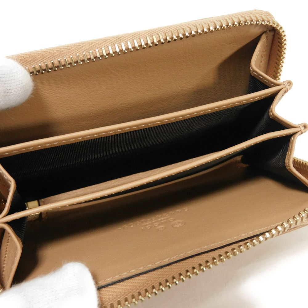 GUCCI Coin case 544249 BMJ1G 2754 Gucci Shima Leather (GG stamped) beige Micro GG Shima Guccissima coin purse