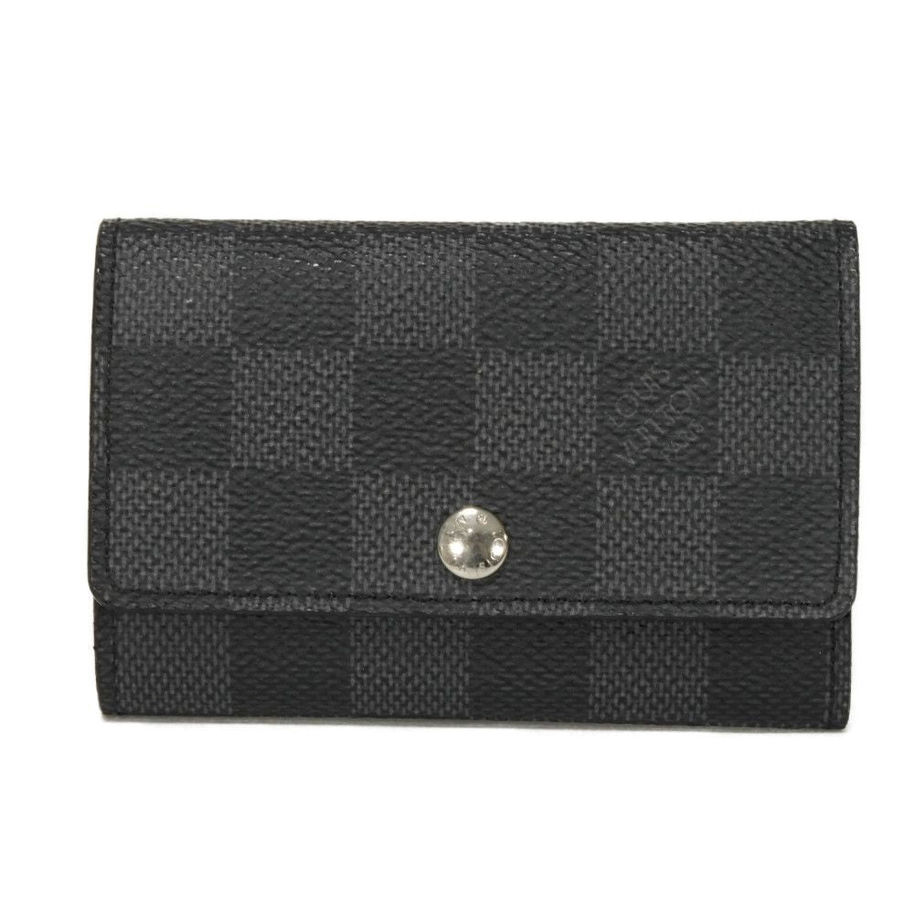 LOUIS VUITTON Key case Key holder N62662 Damier Graffit canvas x grain leather Noir Damier Graphite Multicles 6