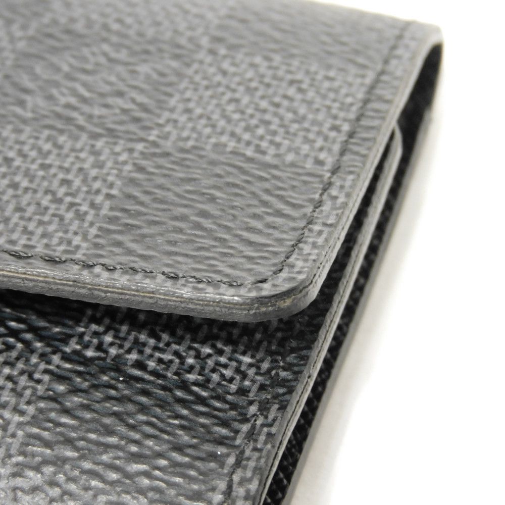 LOUIS VUITTON Key case Key holder N62662 Damier Graffit canvas x grain leather Noir Damier Graphite Multicles 6