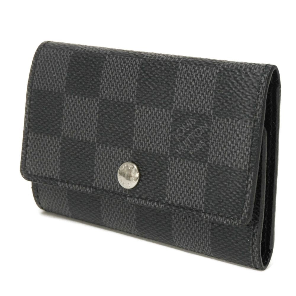 LOUIS VUITTON Key case Key holder N62662 Damier Graffit canvas x grain leather Noir Damier Graphite Multicles 6