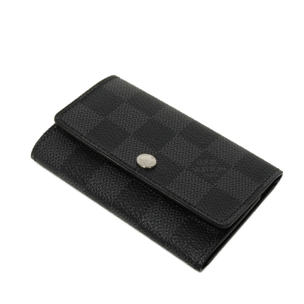 LOUIS VUITTON Key case Key holder N62662 Damier Graffit canvas x grain leather Noir Damier Graphite Multicles 6