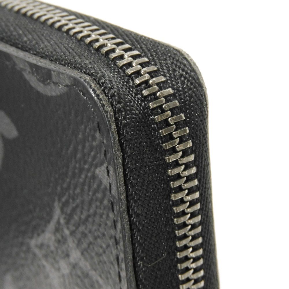 LOUIS VUITTON Coin case M81662 Monogram Eclipse canvas x grain leather Noir Monogram Eclipse Zippy Coin Purse Vertical