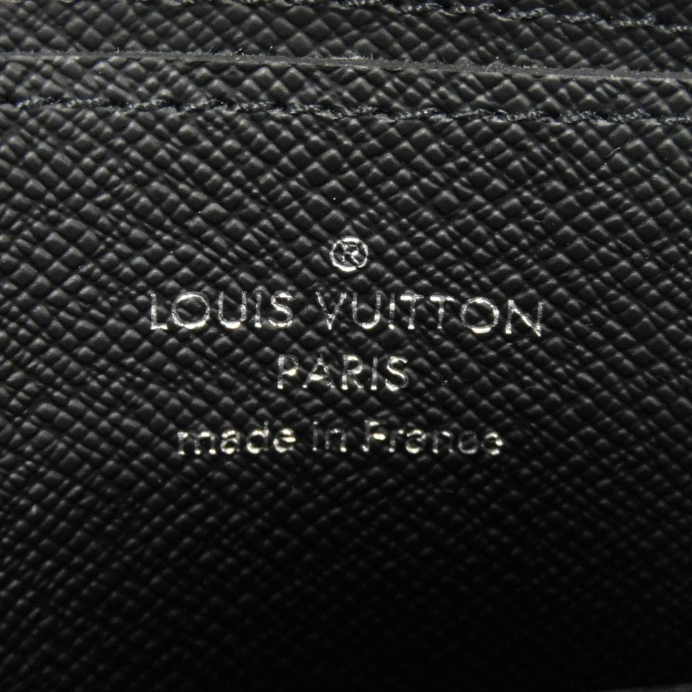 LOUIS VUITTON Coin case M81662 Monogram Eclipse canvas x grain leather Noir Monogram Eclipse Zippy Coin Purse Vertical
