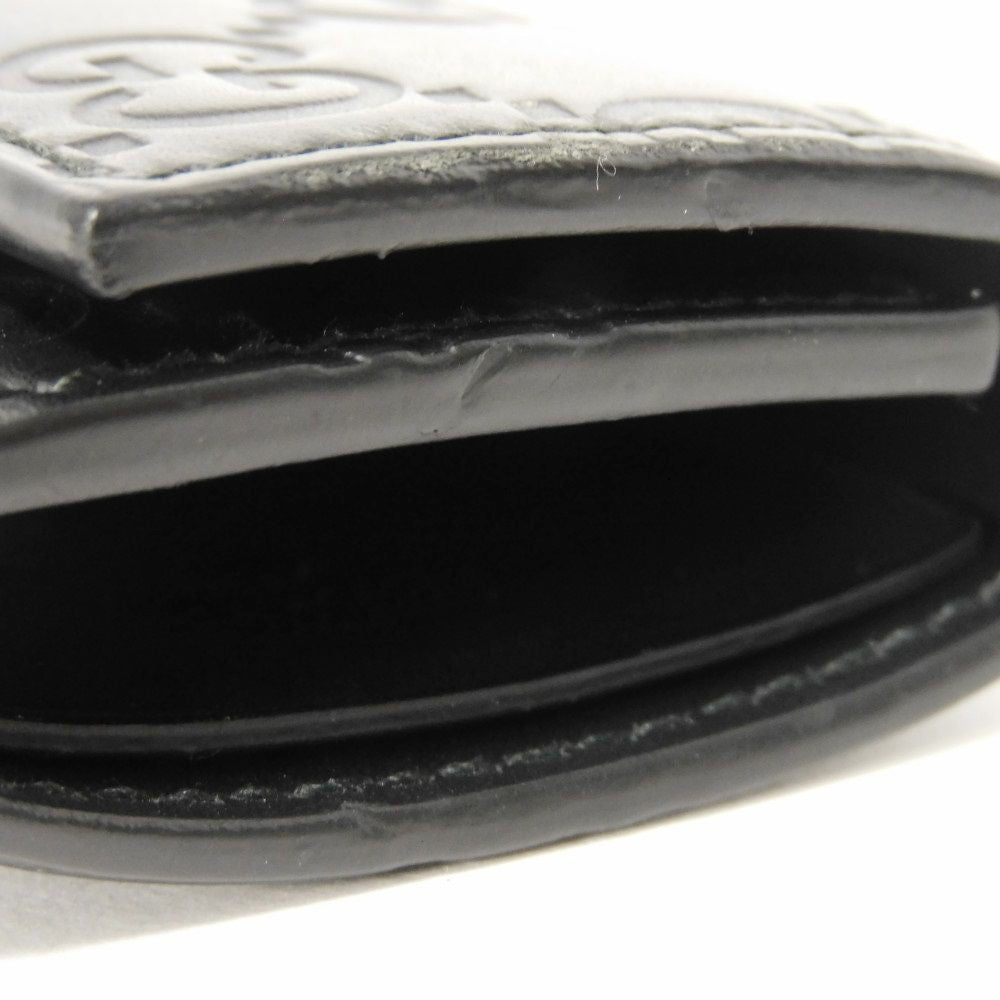 GUCCI Key case Key holder 138093 Calf leather black GG Shima Guccissima 6-ring keychain