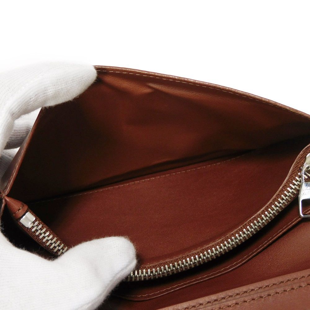 LOUIS VUITTON Long Wallet Purse M61195 Cuir Ombre Leather Akajou Cuir Ombre Portefeuille Braza