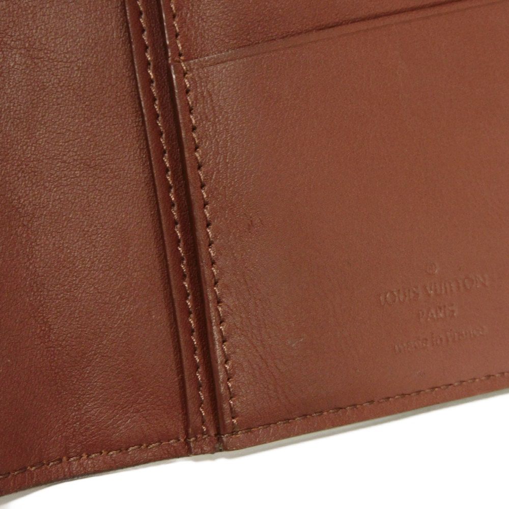 LOUIS VUITTON Long Wallet Purse M61195 Cuir Ombre Leather Akajou Cuir Ombre Portefeuille Braza